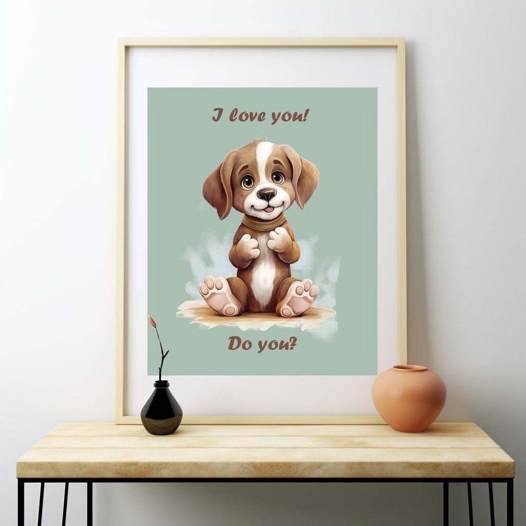 Collection includes digital files for printing , framing, and placing on the walls of your child’s room. You can choose from a variety of adorable themes, such as animals, objects, nature - a sleeping bear, a laughing rose, a crying cloud and more.