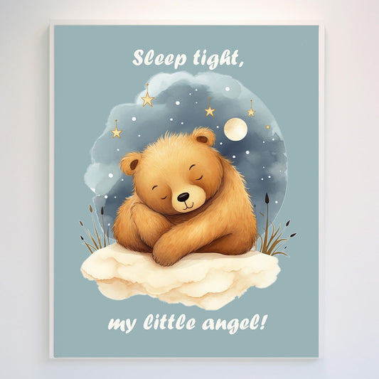 Collection includes digital files for printing , framing, and placing on the walls of your child’s room. You can choose from a variety of adorable themes, such as animals, objects, nature - a sleeping bear, a laughing rose, a crying cloud and more.