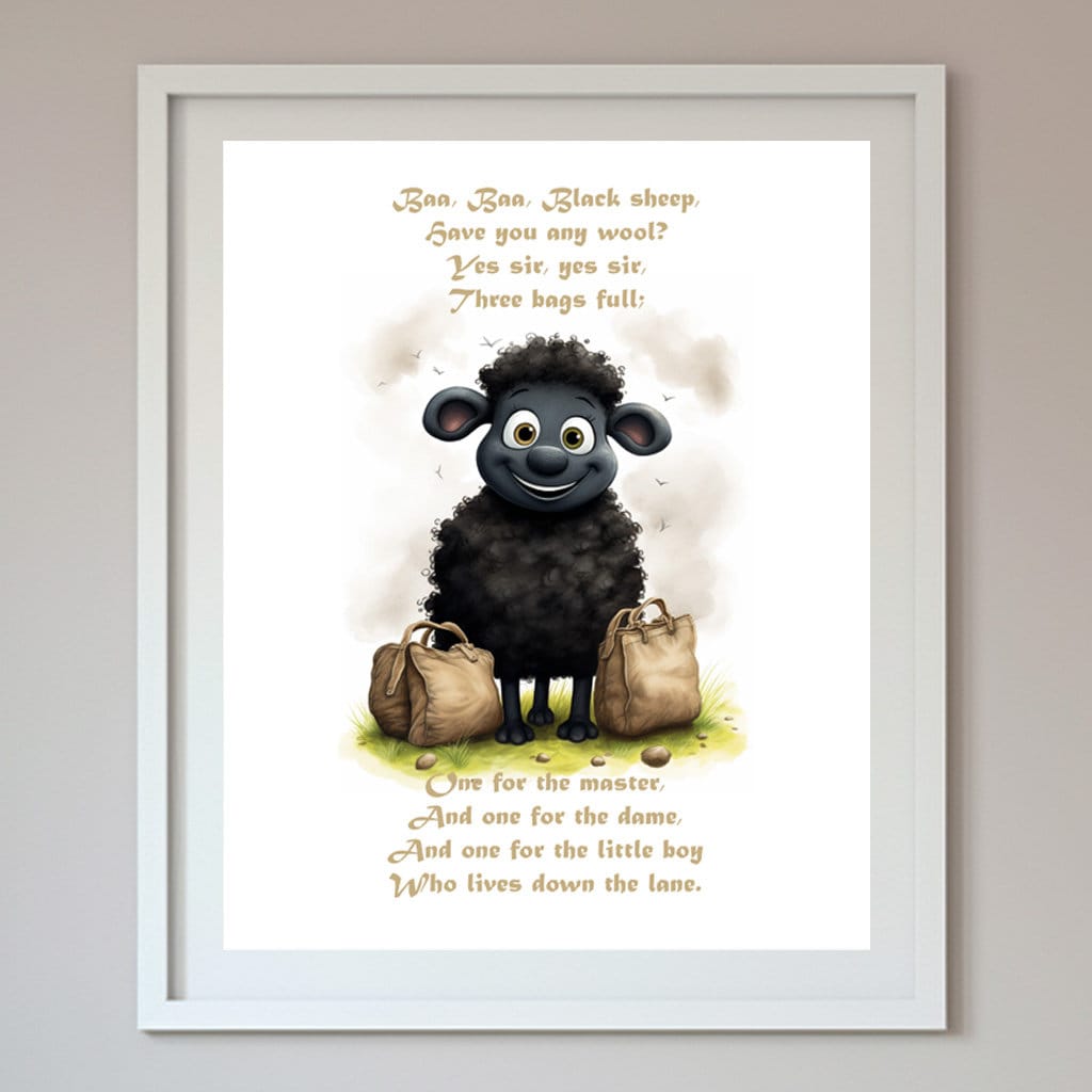 Add a touch of classic childhood charm to your little ones nursery with our whimsical nursery rhymes art prints. Each print is professionally designed and printed in high resolution, so you can be sure they will look great on your walls.